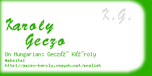 karoly geczo business card